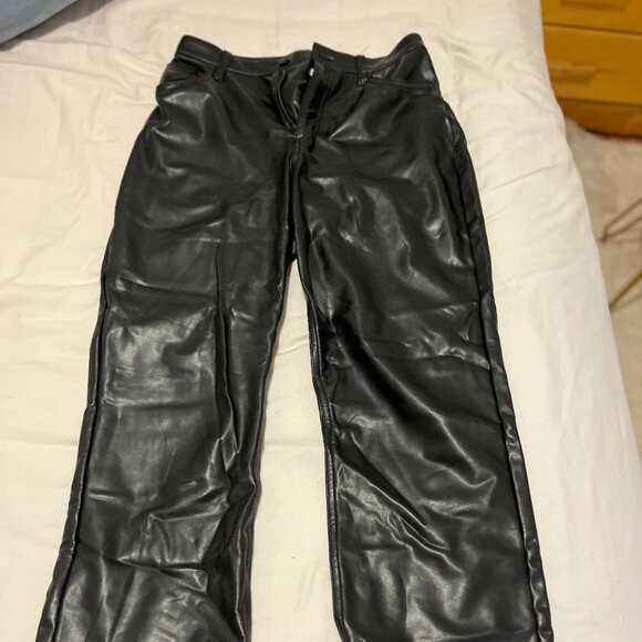 Abercrombie & Fitch Pants - Abercrombie High Rise 90s Relaxed Vegan Leather Pant